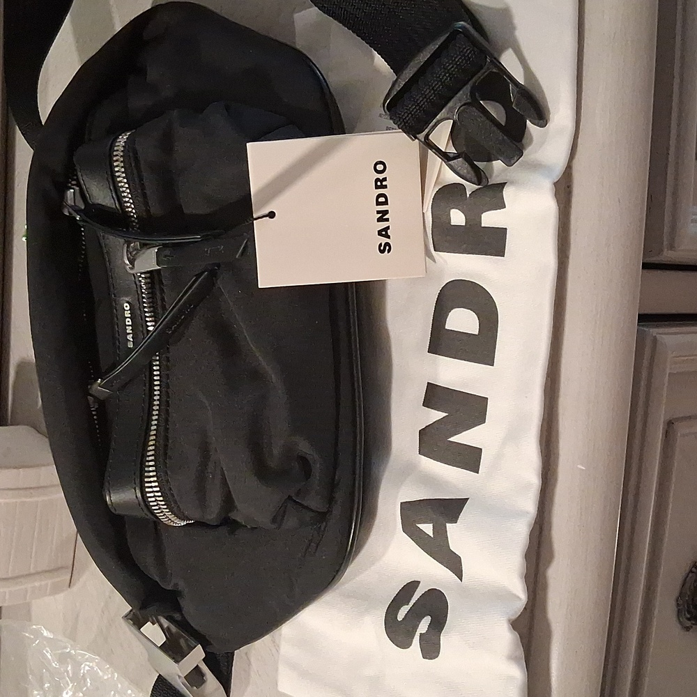 Sandro Black Belt Bag for Men Or Women Bran New Never Used.